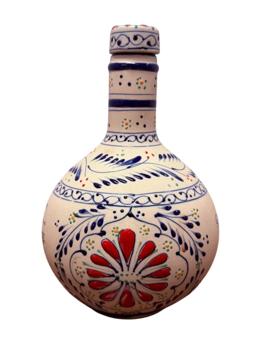 EMPTY Grand Mayan Extra Añejo Tequila Ceramic Bottle 750ml Hand Painted Decante